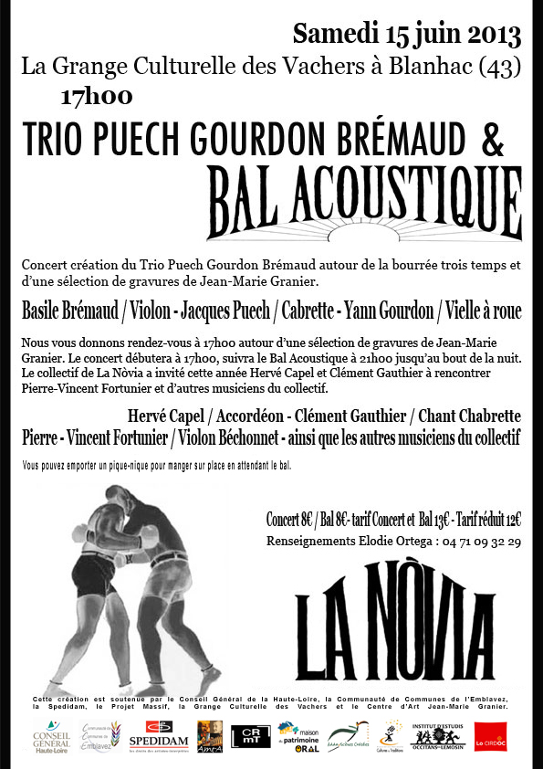 Trio PGB et Bal Acoustique 2013